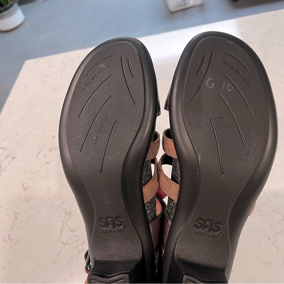 SAS Allegro Comfort Heels Santolina Size Brown Metallic 8 Narrow - Picture 11 of 12